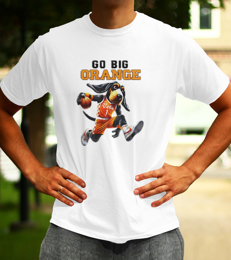 NCAA Tennessee Volunteers Go Big Orange Vols Mascot Basketball 2025 T-Shirt