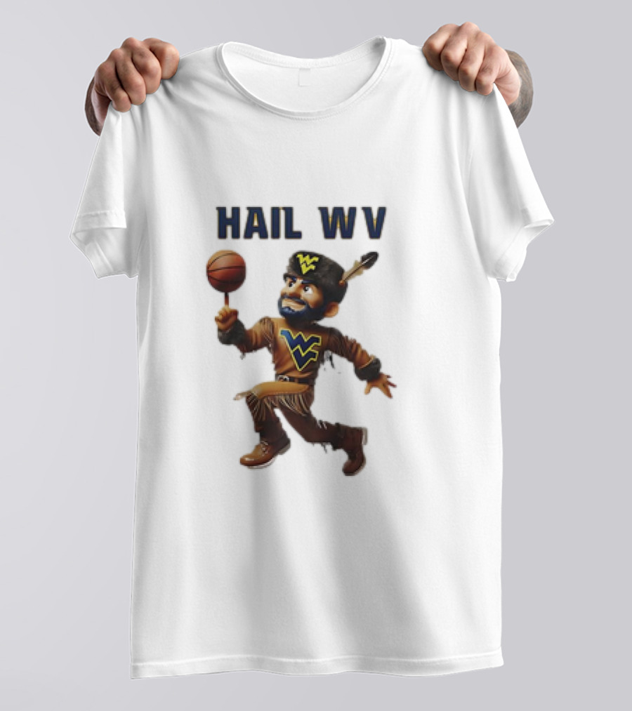 West Virginia Mountaineers Hail WV Basketball 2025 Mascot T-Shirt