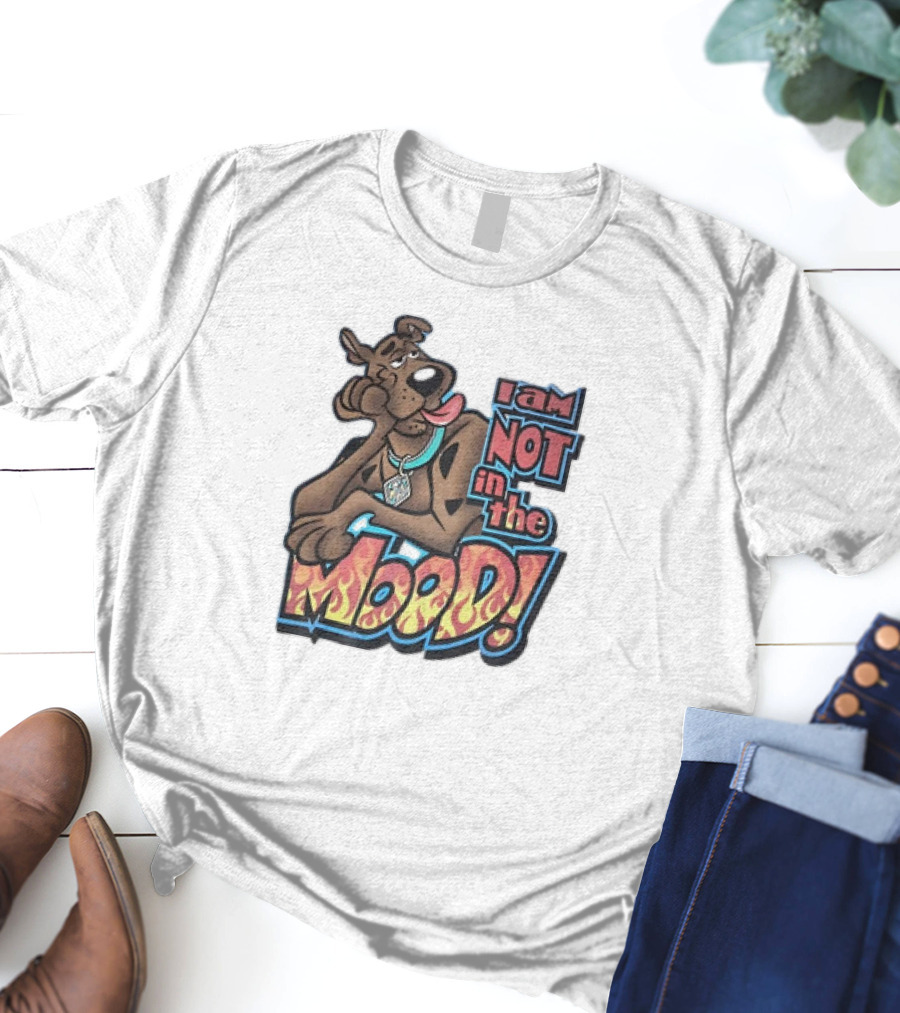 Scooby-Doo I Am Not In The Mood Flame Text T-Shirt