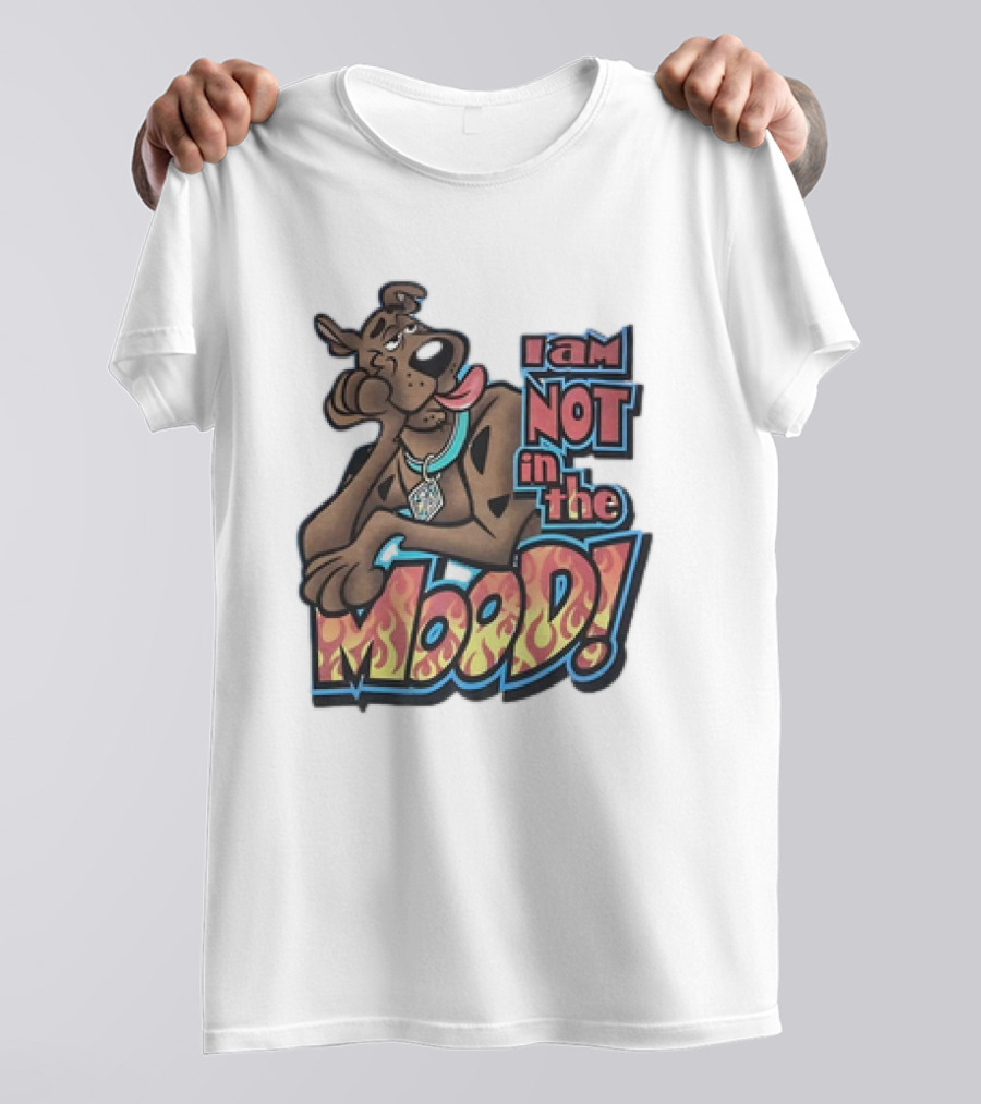 Scooby-Doo I Am Not In The Mood Flame Text T-Shirt