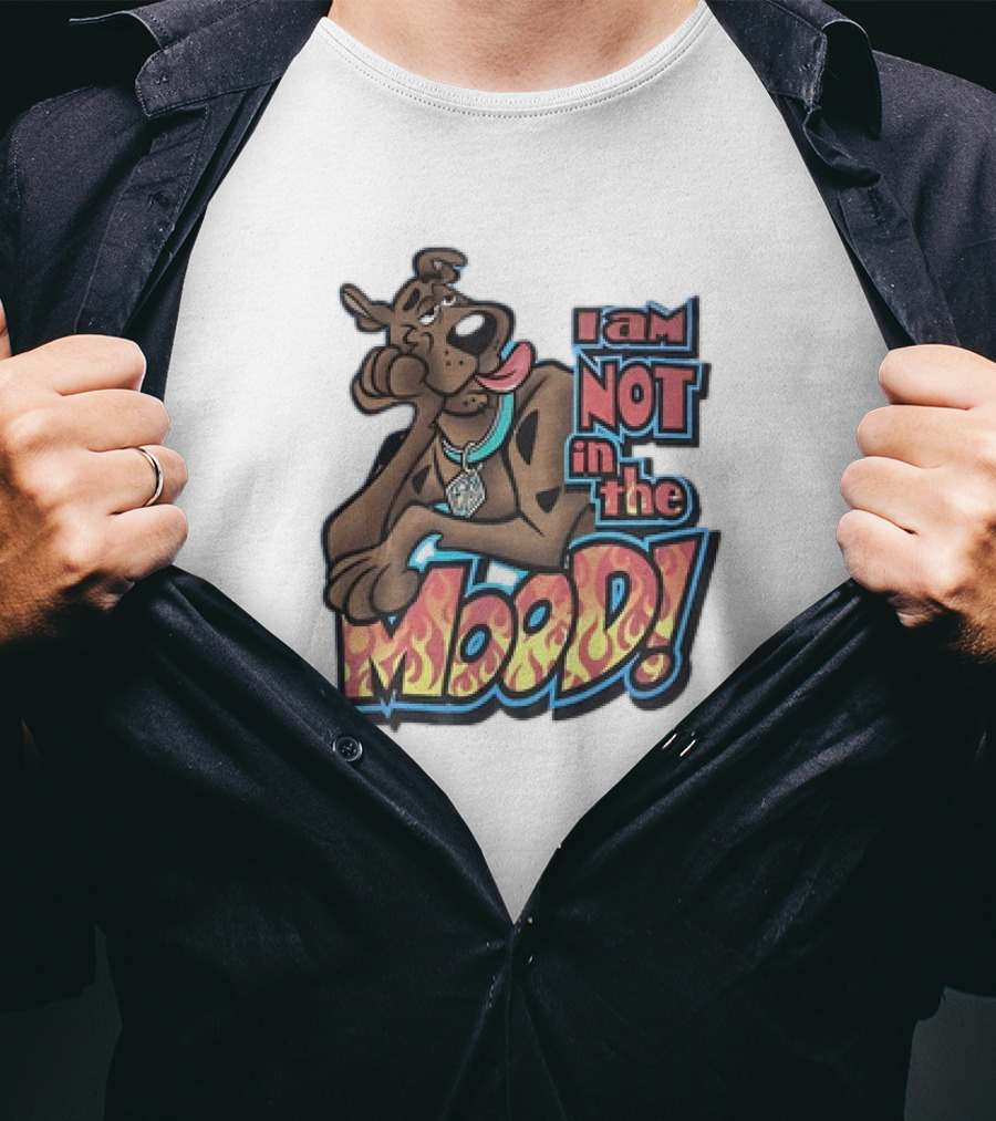 Scooby-Doo I Am Not In The Mood Flame Text T-Shirt