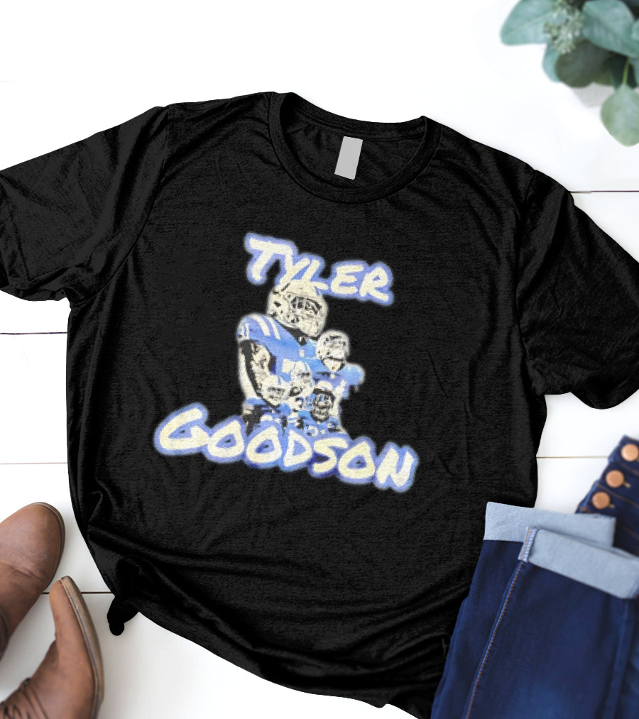 Tyler Goodson Indianapolis Colts Player Collage Football T-Shirt
