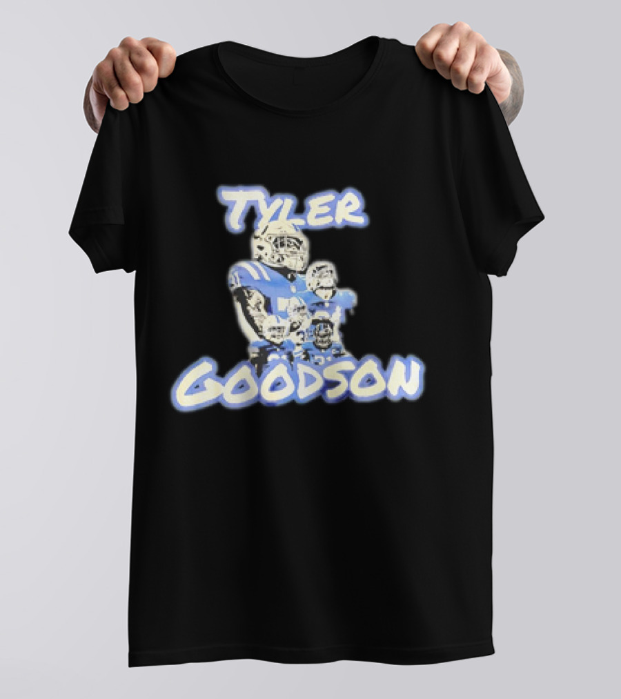 Tyler Goodson Indianapolis Colts Player Collage Football T-Shirt
