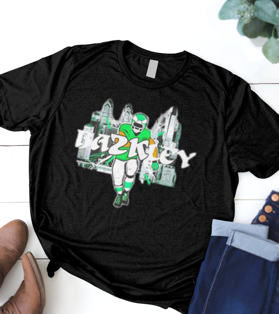 Saquon Barkley Bazkley Philadelphia Eagles 2K Football Player Cityscape T-Shirt