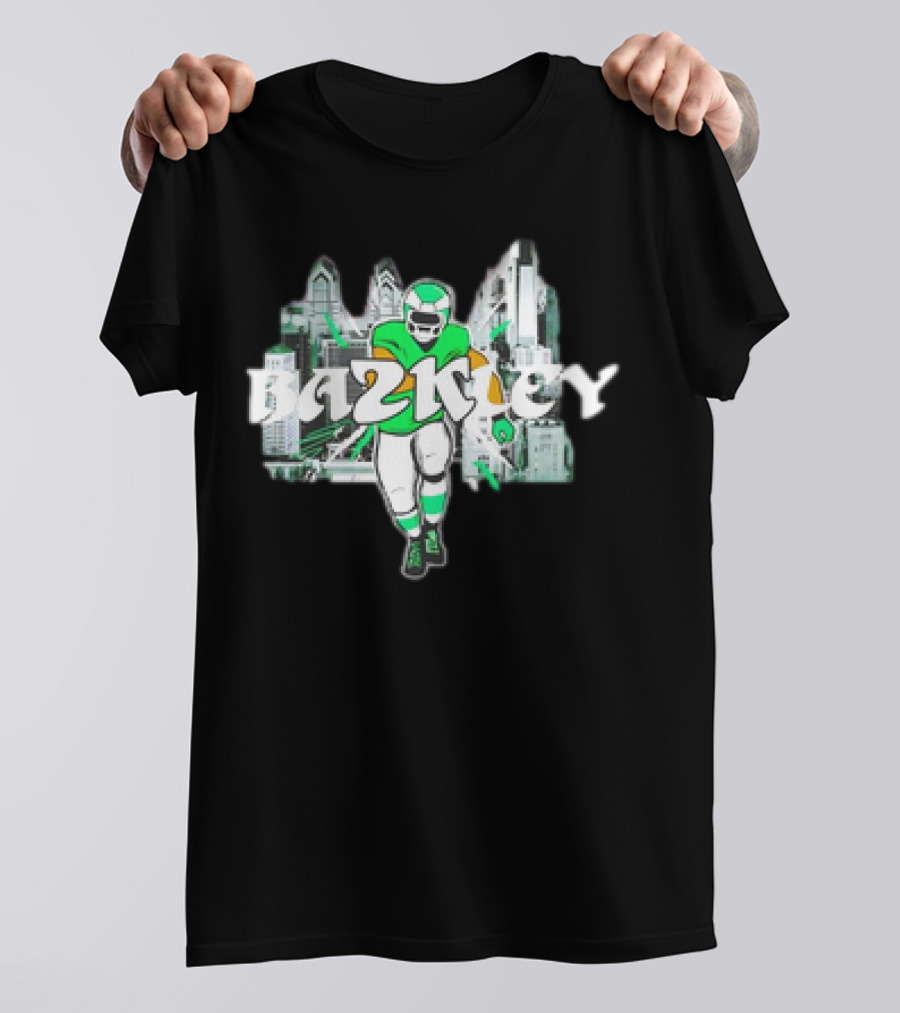 Saquon Barkley Bazkley Philadelphia Eagles 2K Football Player Cityscape T-Shirt