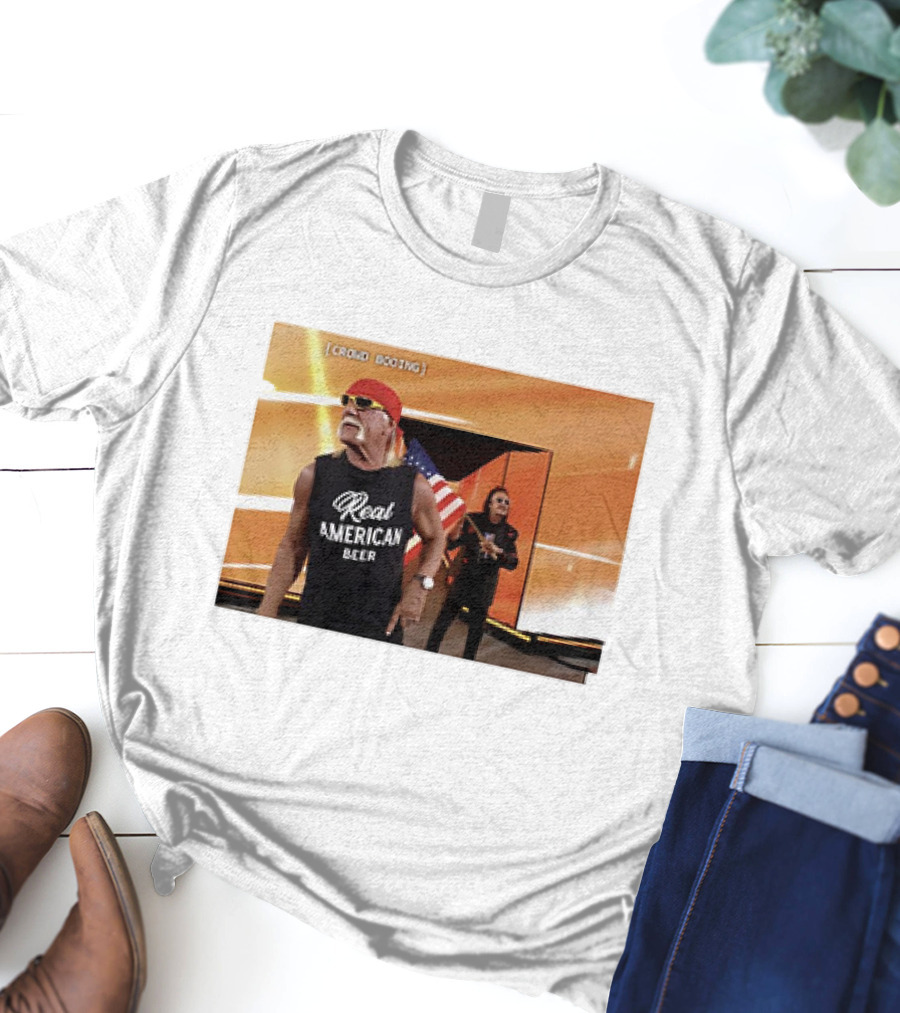 CROWD BOOING REAL AMERICAN BEER WWE HULK HOGAN T-Shirt