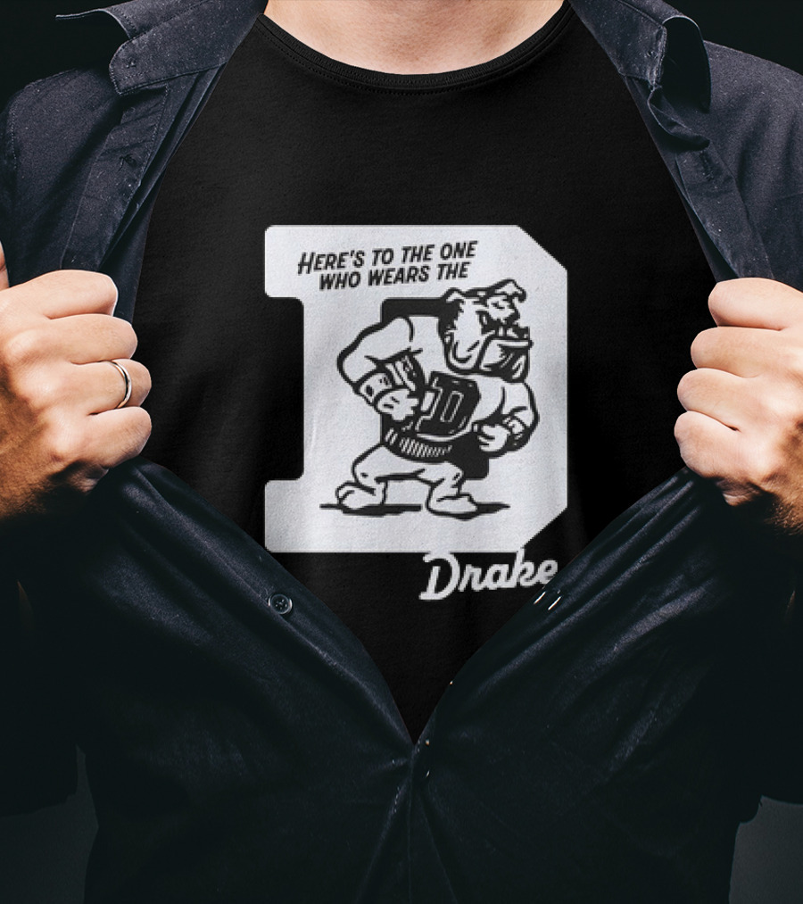 Drake Bulldogs Here's To The One Who Wears The D Retro T-Shirt
