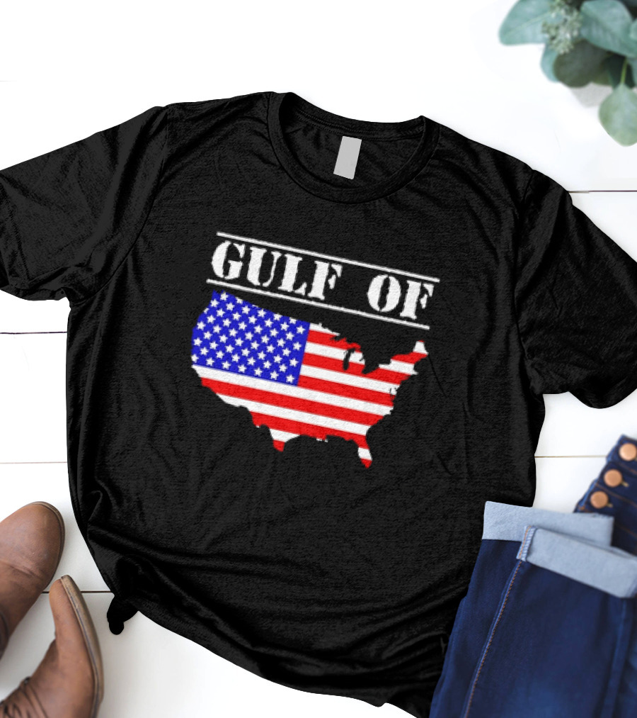 Gulf Of United States Of America Flag Map T-Shirt