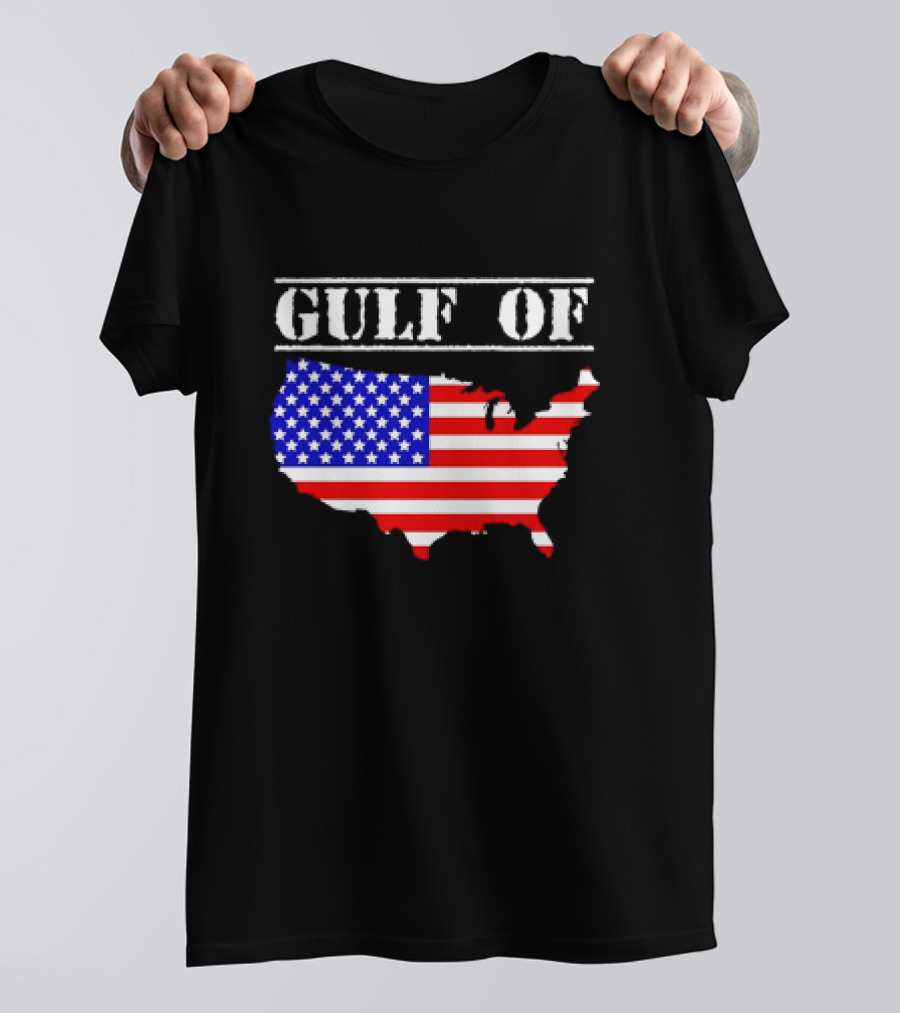 Gulf Of United States Of America Flag Map T-Shirt