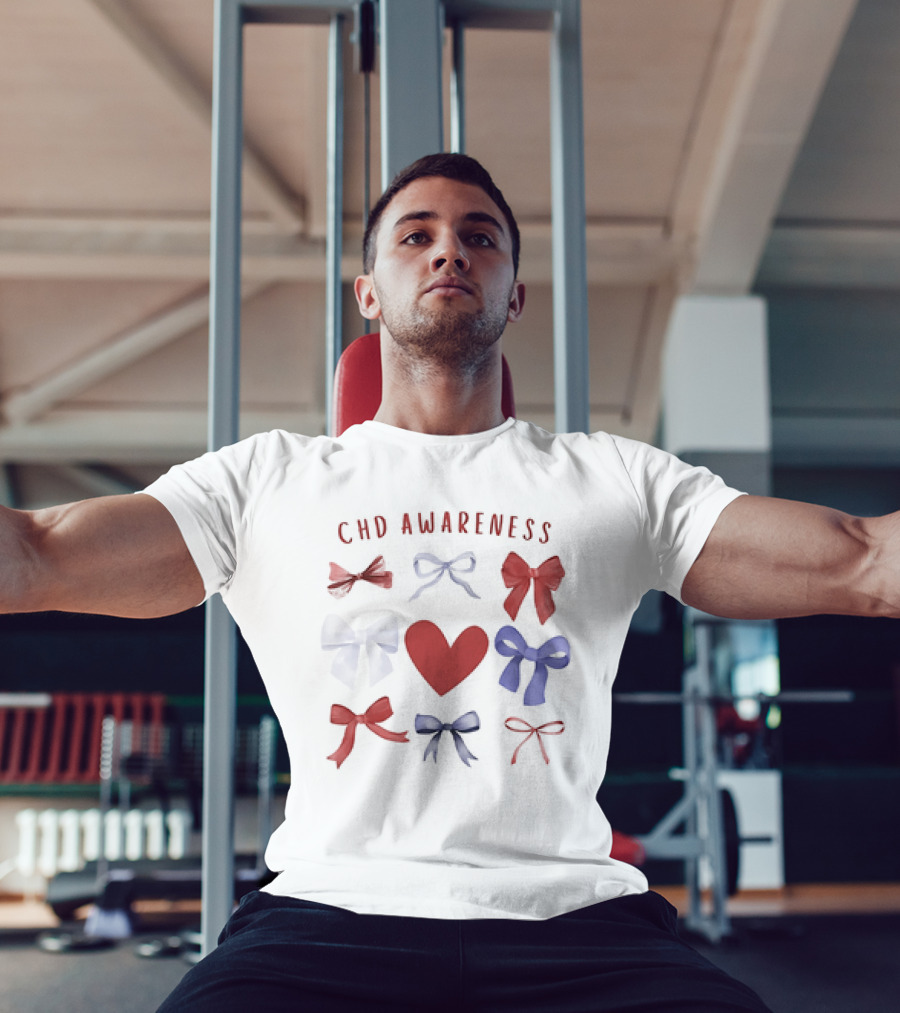 CHD Awareness Heart And Bows Collection T-Shirt