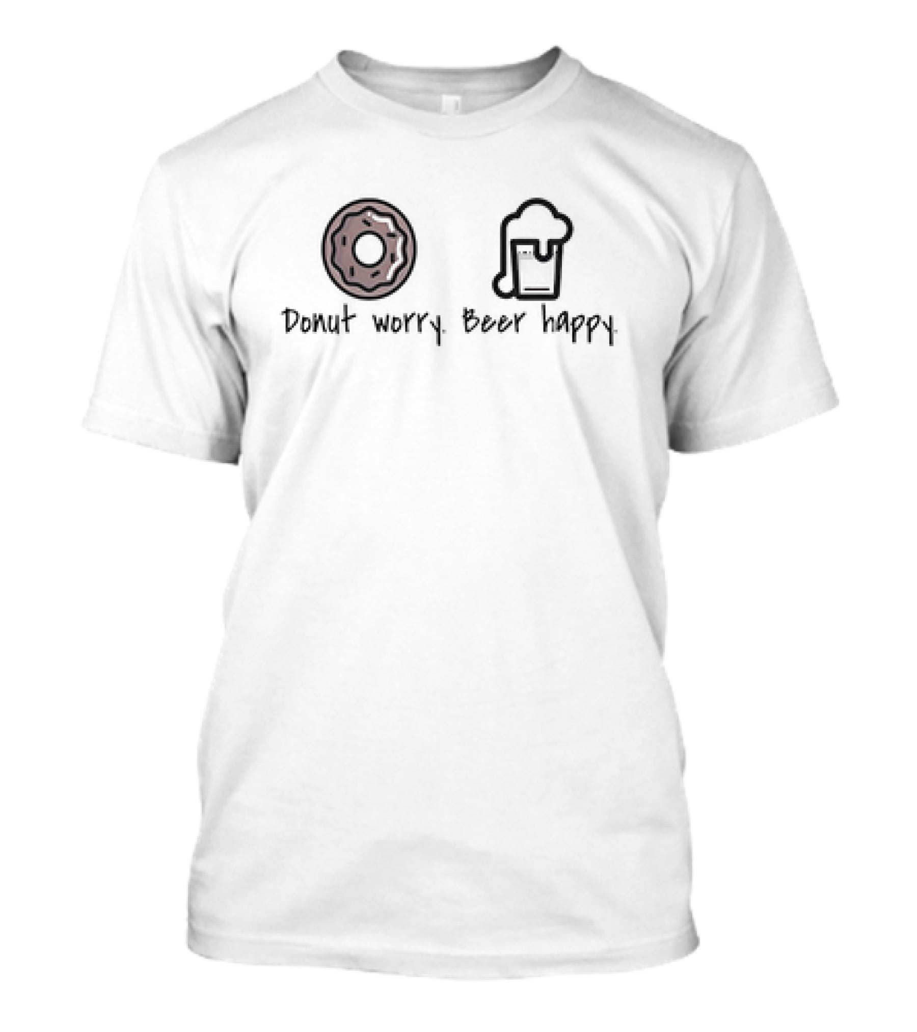 Donut Worry Beer Happy Donut Beer Icons T-Shirt