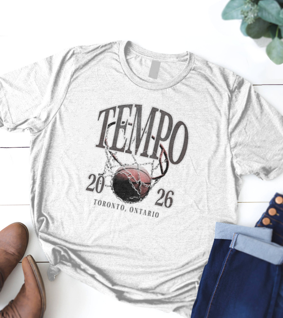 Toronto Tempo Basketball 2026 Toronto Ontario Tempo Basketball Hoop T-Shirt