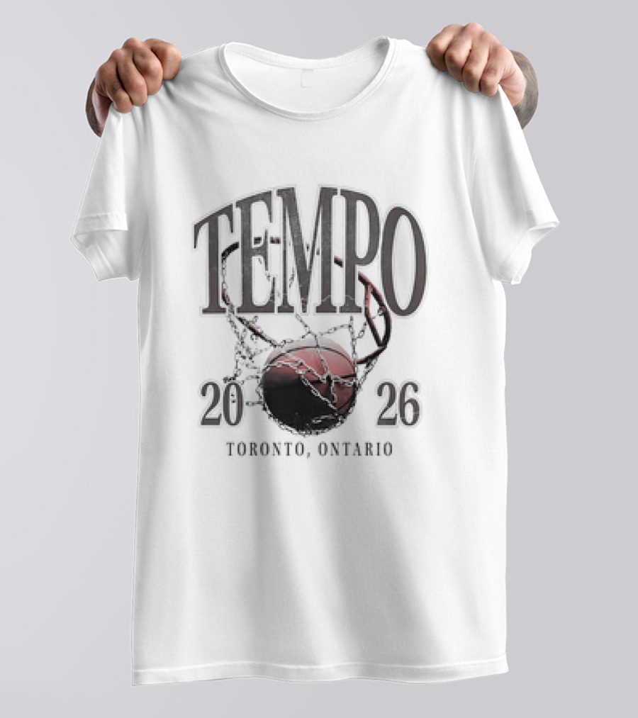Toronto Tempo Basketball 2026 Toronto Ontario Tempo Basketball Hoop T-Shirt