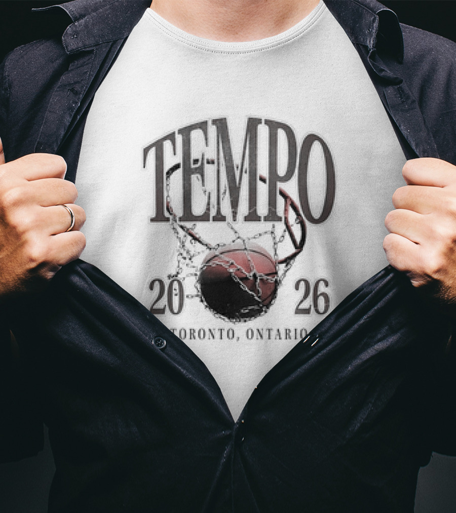 Toronto Tempo Basketball 2026 Toronto Ontario Tempo Basketball Hoop T-Shirt