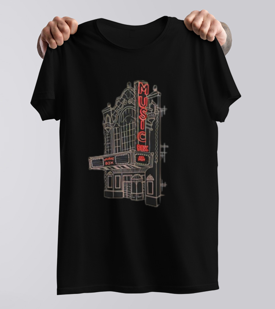 Music Box Theater Neon Sign Est 1929 T-Shirt