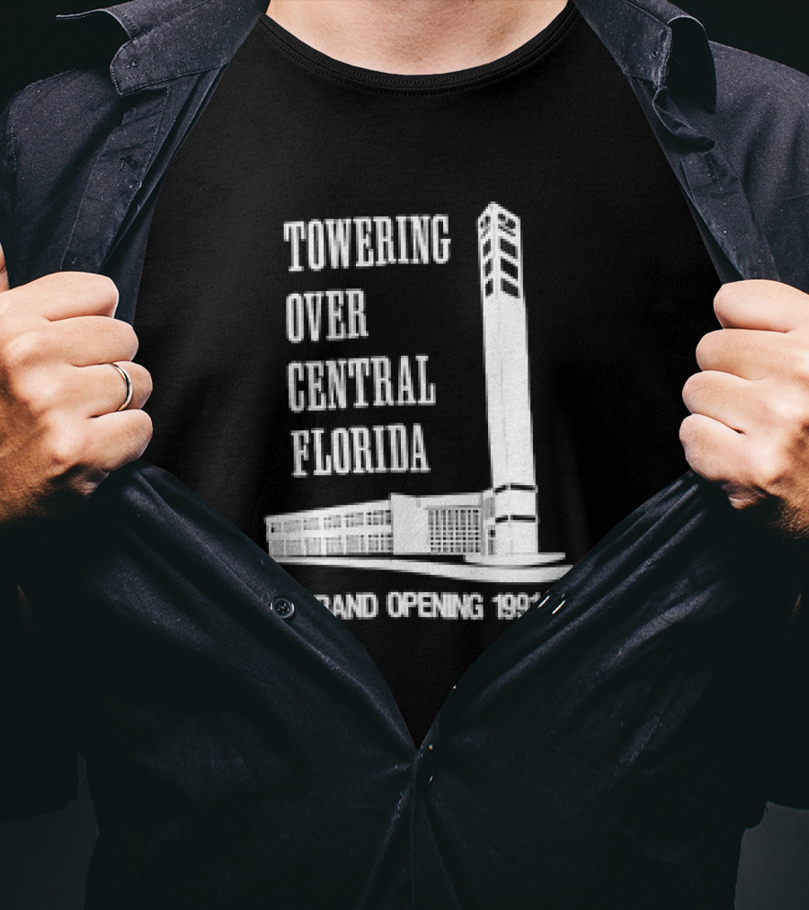 Towering Over Central Florida Grand Opening 1991 Clock Tower Building T-Shirt