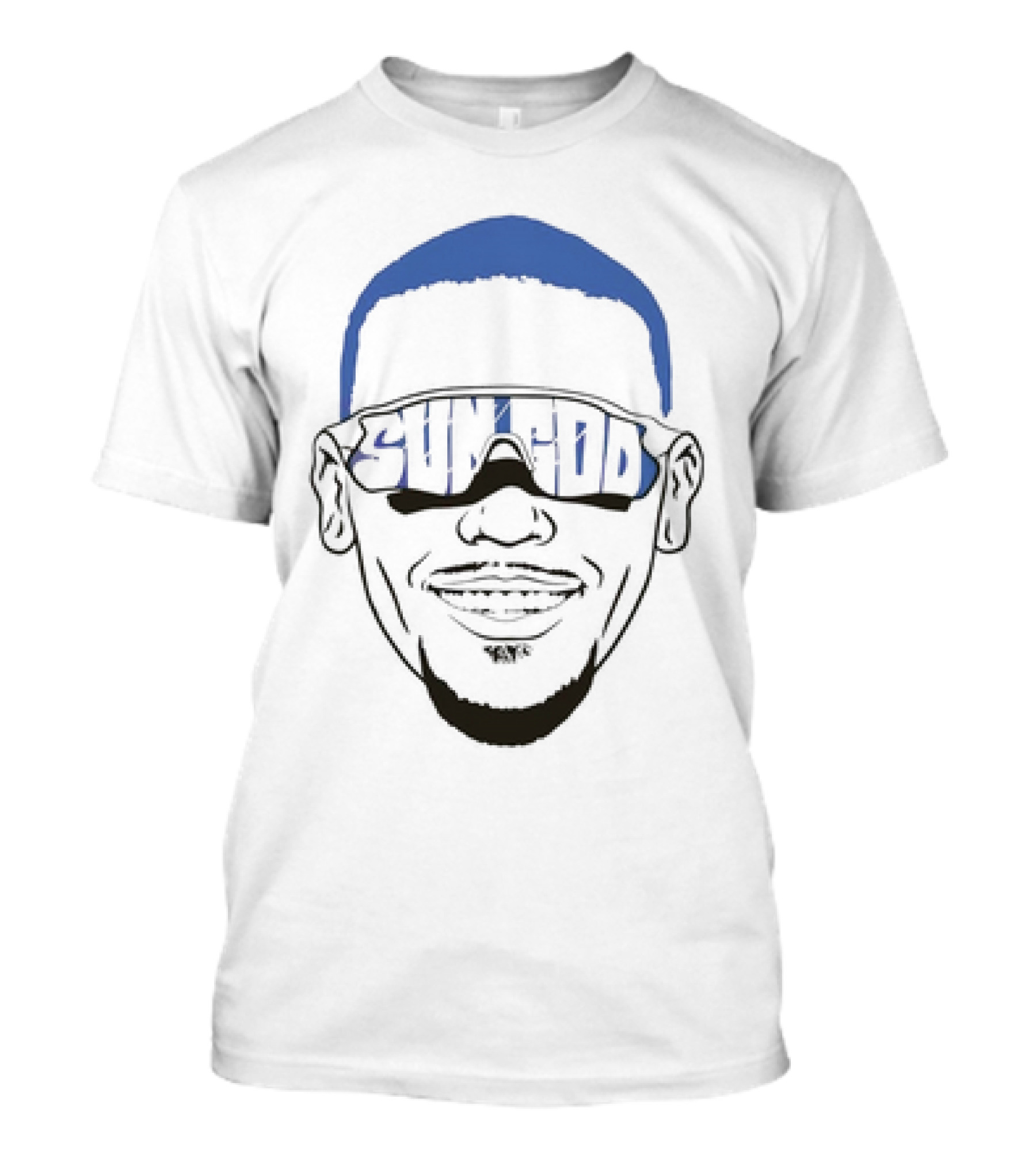 Sun God Amon Ra St Brown Big Face Sunglasses T-Shirt