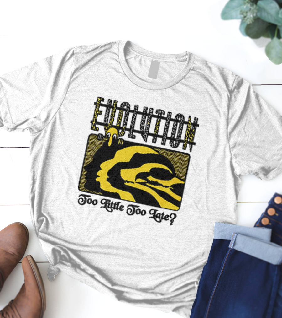 Evolution Too Little Too Late? Bold Yellow And Black T-Shirt