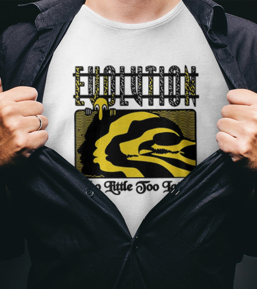 Evolution Too Little Too Late? Bold Yellow And Black T-Shirt