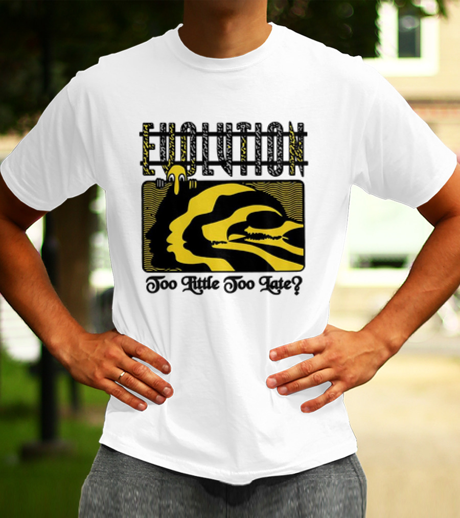 Evolution Too Little Too Late? Bold Yellow And Black T-Shirt