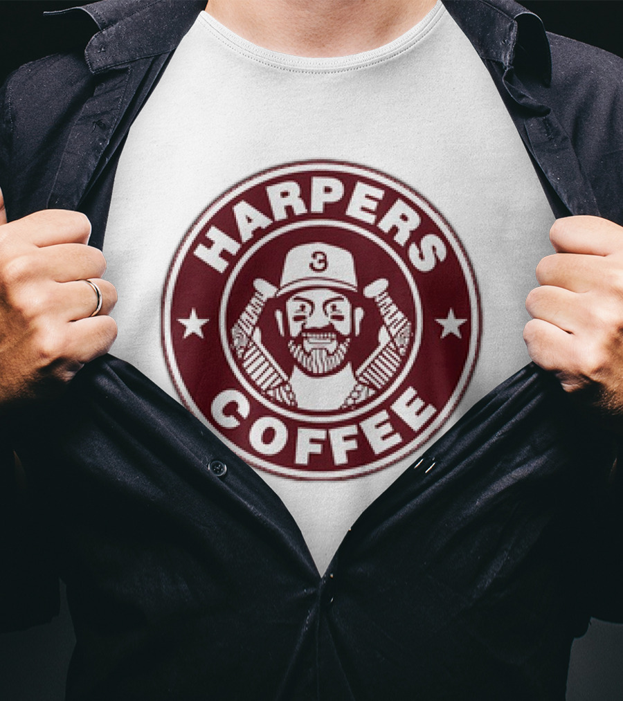 Bryce Harper Harpers Coffee MLBPA Baseball T-Shirt