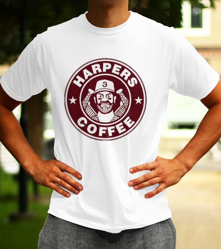 Bryce Harper Harpers Coffee MLBPA Baseball T-Shirt