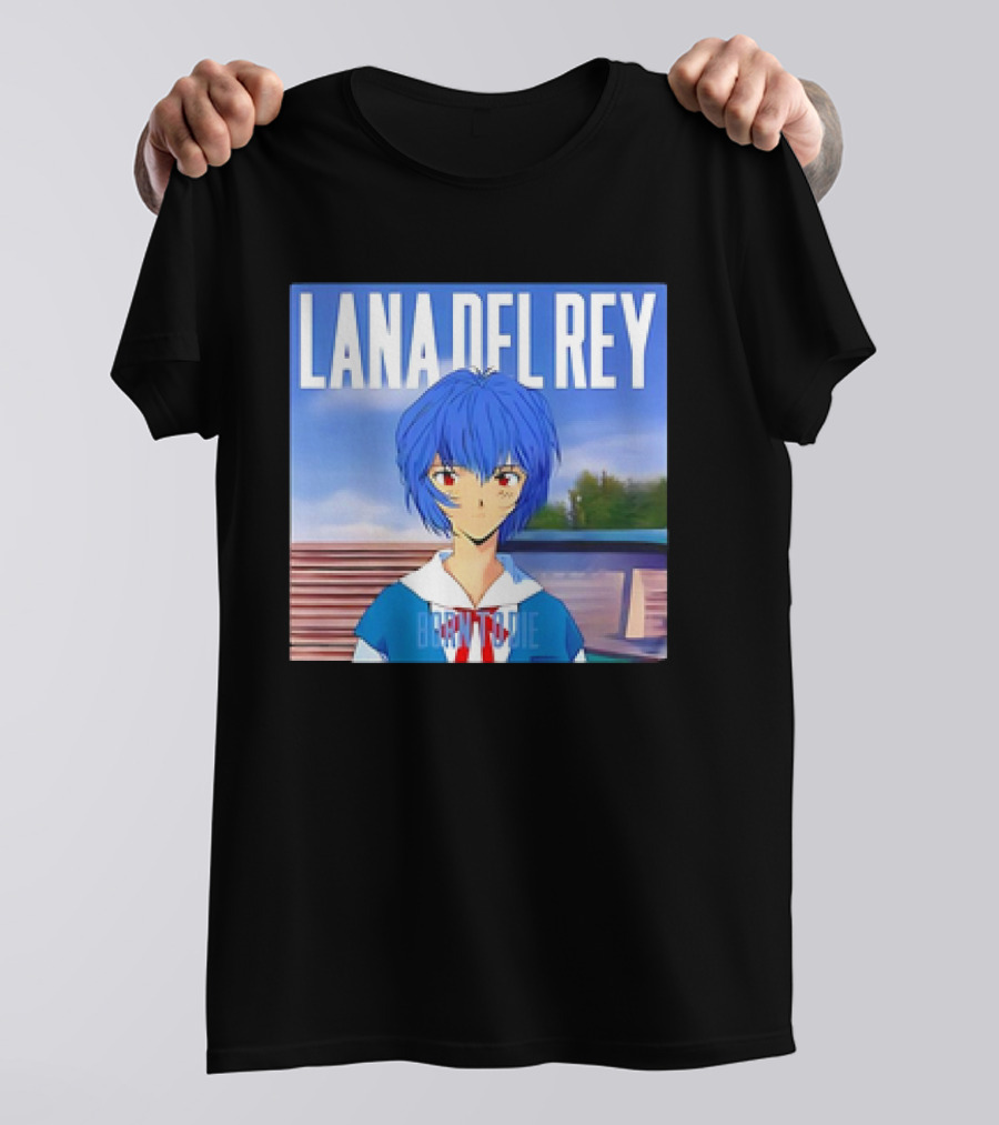 Lana Del Rey Born To Die Anime Rei Ayanami Blue Hair T-Shirt