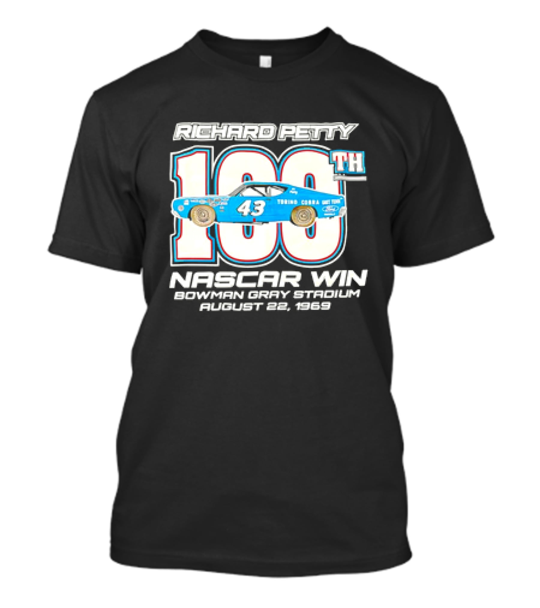 Richard Petty 100th NASCAR Win Bowman Gray Stadium August 22 1969 T-Shirt