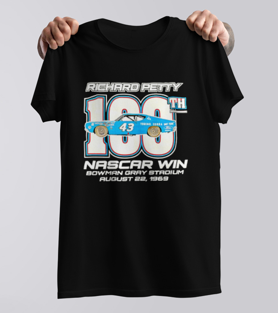 Richard Petty 100th NASCAR Win Bowman Gray Stadium August 22 1969 T-Shirt