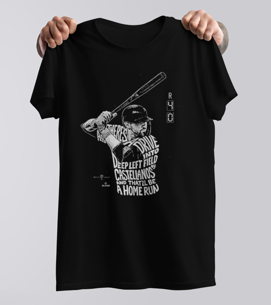 4-0 Ballgame Deep Left Field Castellanos Home Run T-Shirt