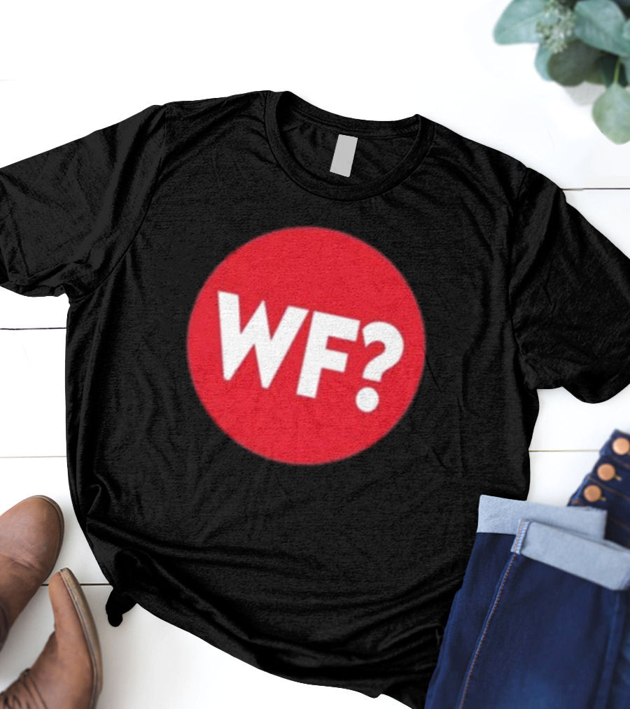 Adrianne Curry Wearing WF Why-Files Red Circle Icon T-Shirt