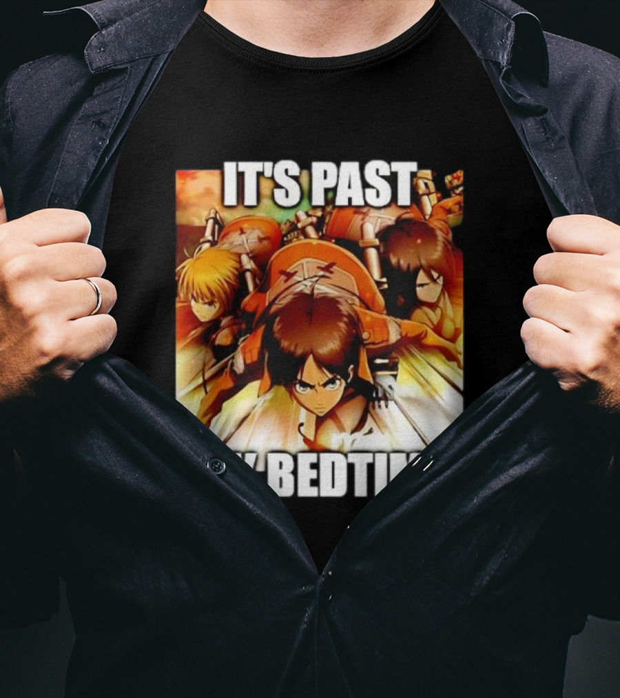 Attack On Titan It’s Past My Bedtime Anime Characters Classic Scene T-Shirt