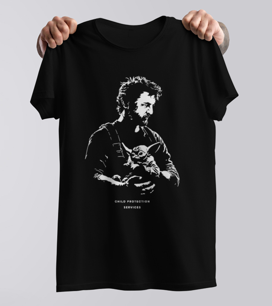 "Child Protection Services Mandalorian Baby Yoda Mashup" T-Shirt