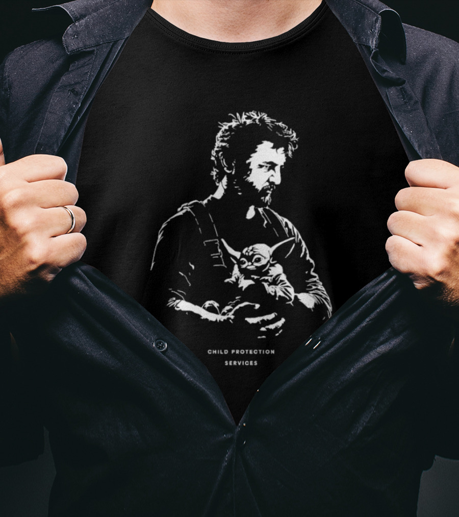 "Child Protection Services Mandalorian Baby Yoda Mashup" T-Shirt