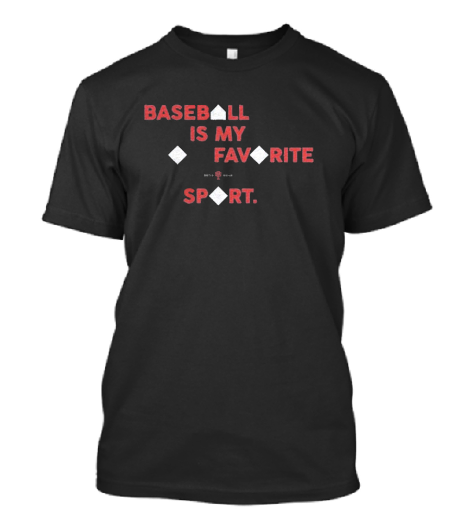 Baseball Is My Favorite Sport With Base Diamond Icons T-Shirt