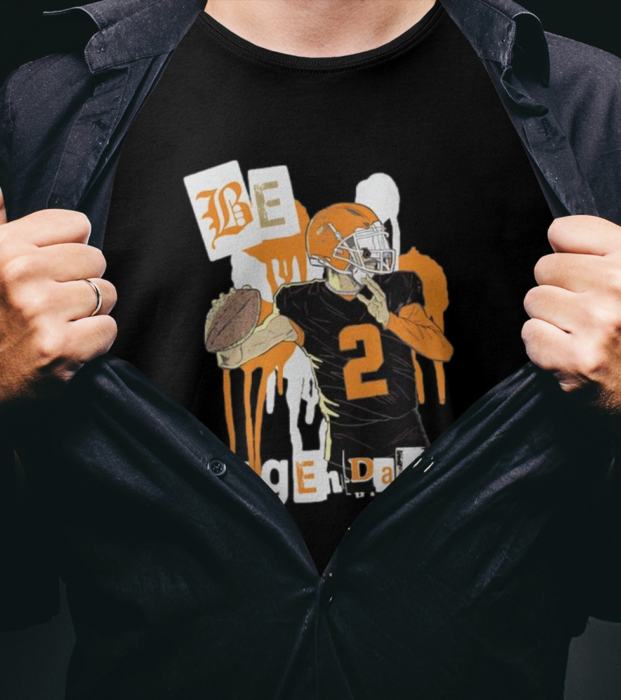 Be Legendary Cleveland Browns Football Player Number 2 T-Shirt