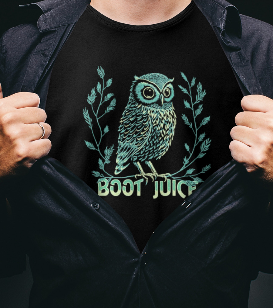 Boot Juice Owl Laurel Branches T-Shirt