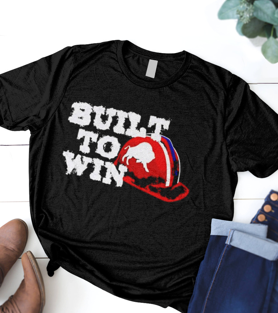Built To Win Buffalo Bills Helmet Logo T-Shirt