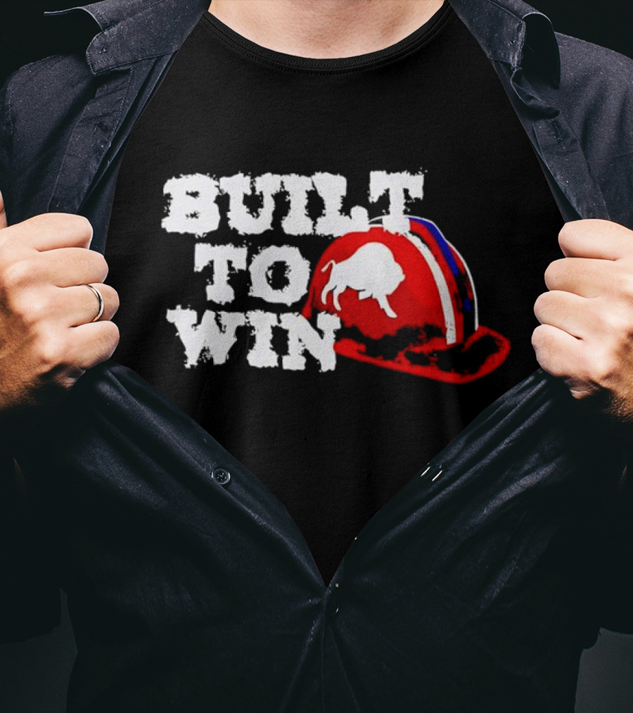 Built To Win Buffalo Bills Helmet Logo T-Shirt
