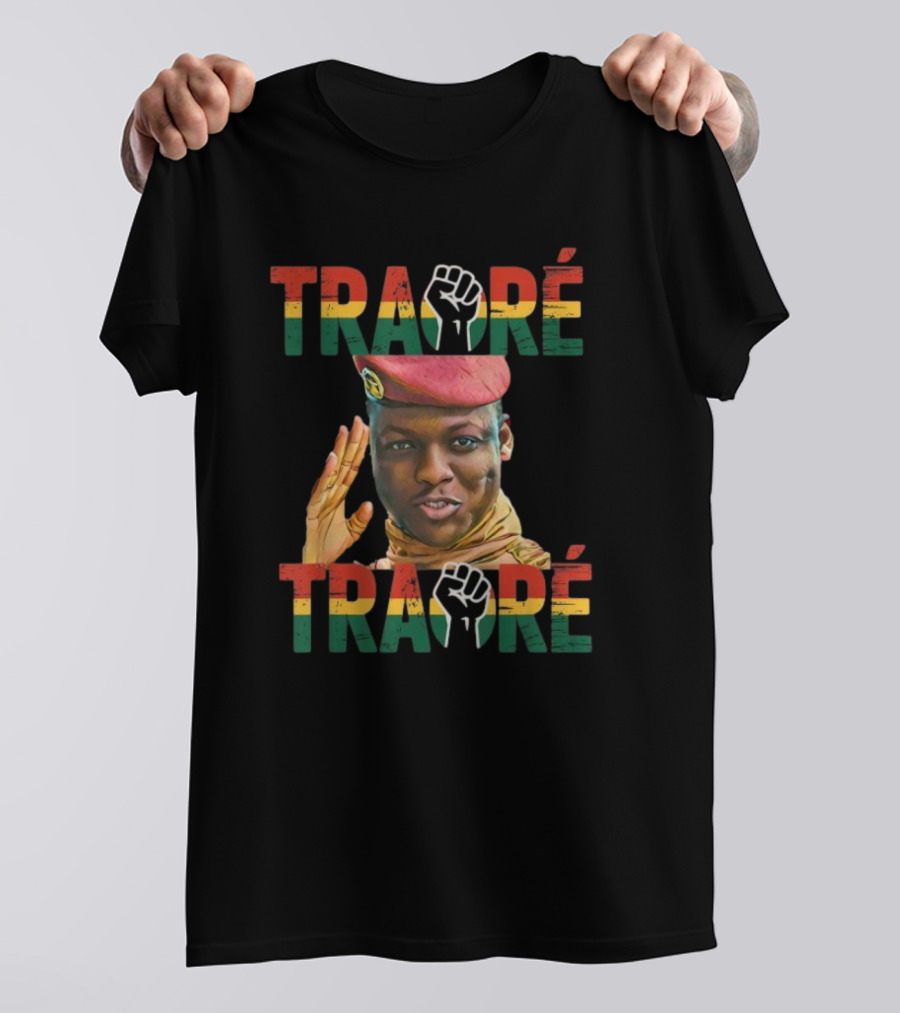 TRAORÉ Burkina Faso Patriotic Fist Symbol Ibrahim Traoré Influence T-Shirt