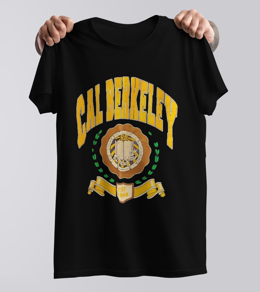 Cal Berkeley University Of California Est 1868 Crest Academic Seal T-Shirt