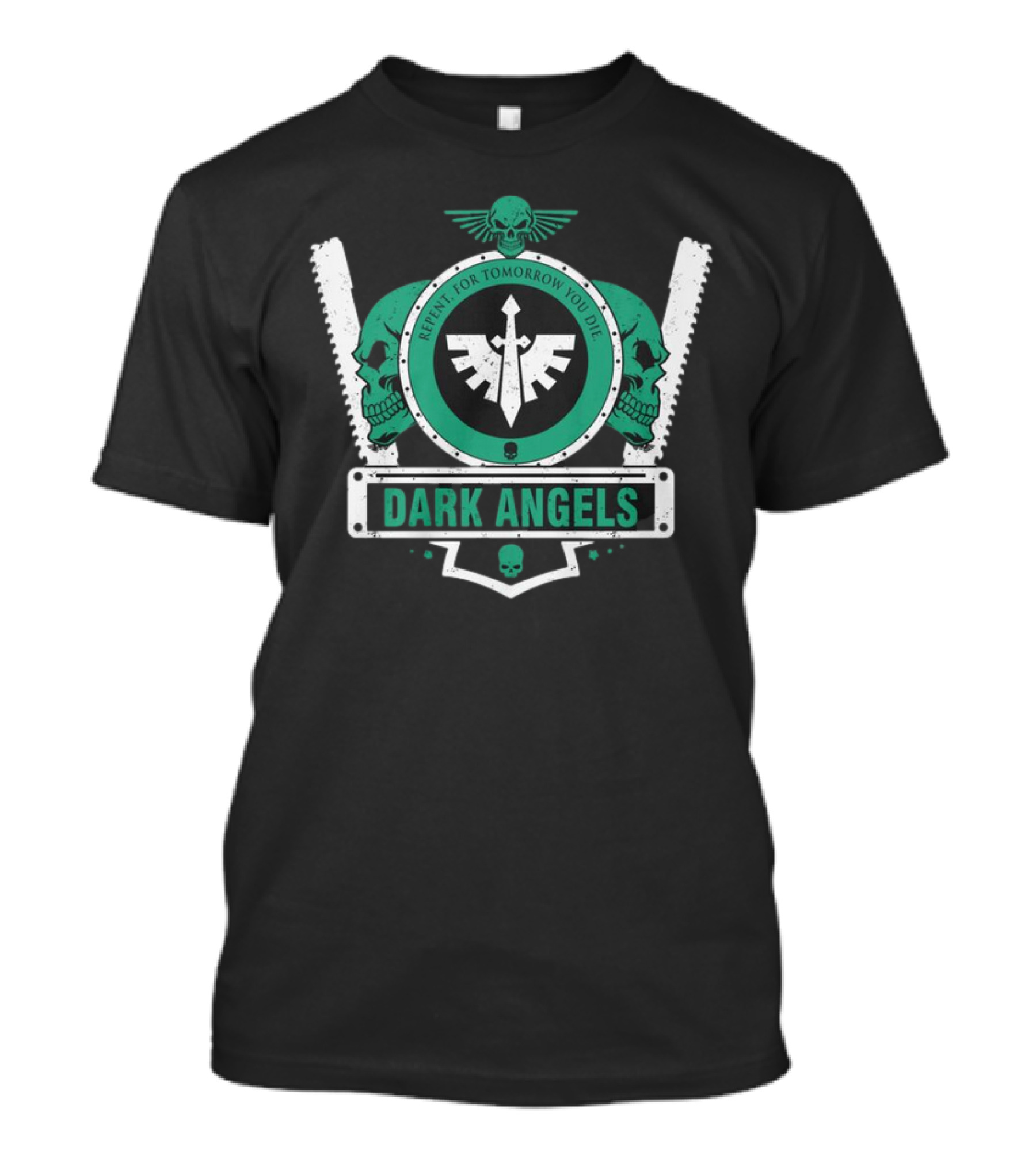 CALIBAN ELITE SHIELD V2 DARK ANGELS REPENT FOR TOMORROW YOU DIE T-Shirt