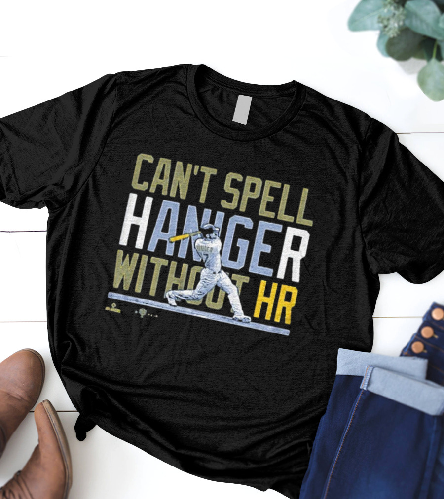 CAN'T SPELL HANIGER WITHOUT HR BASEBALL BATTER SWINGING ICONIC MLB REFERENCE T-Shirt