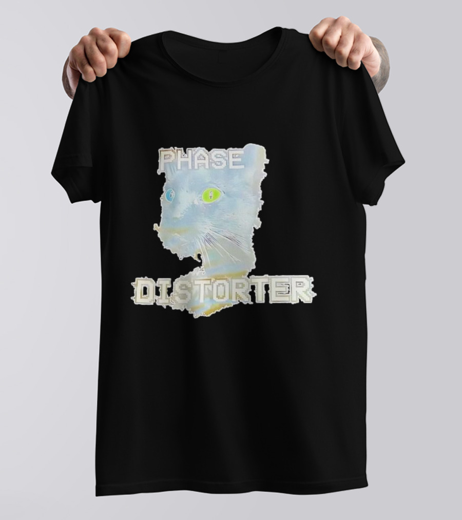 Cat Phase Distorter Optical Effect With Colorful Eyes T-Shirt