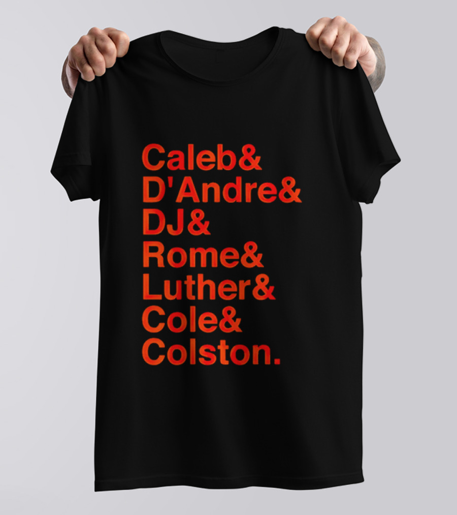 Chicago Football Legends Caleb D'Andre DJ Rome Luther Cole Colston Tribute T-Shirt