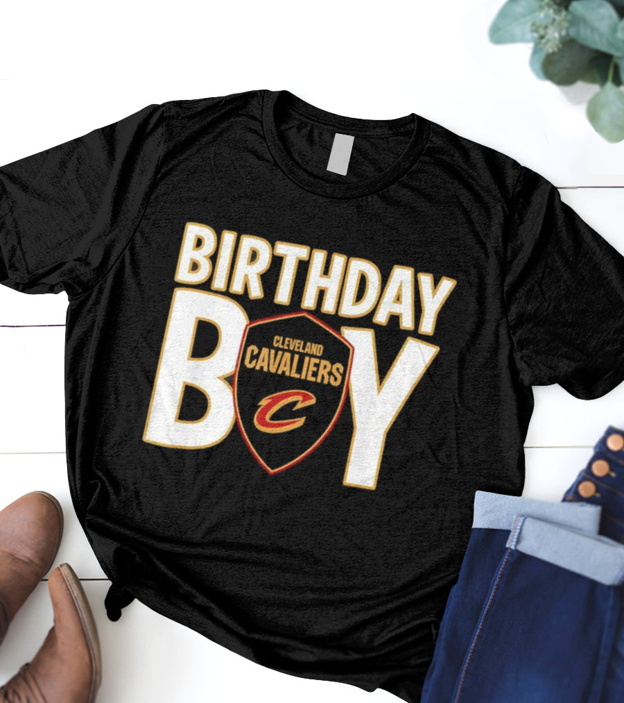 Cleveland Cavaliers NBA Birthday Boy Shield With C Logo T-Shirt