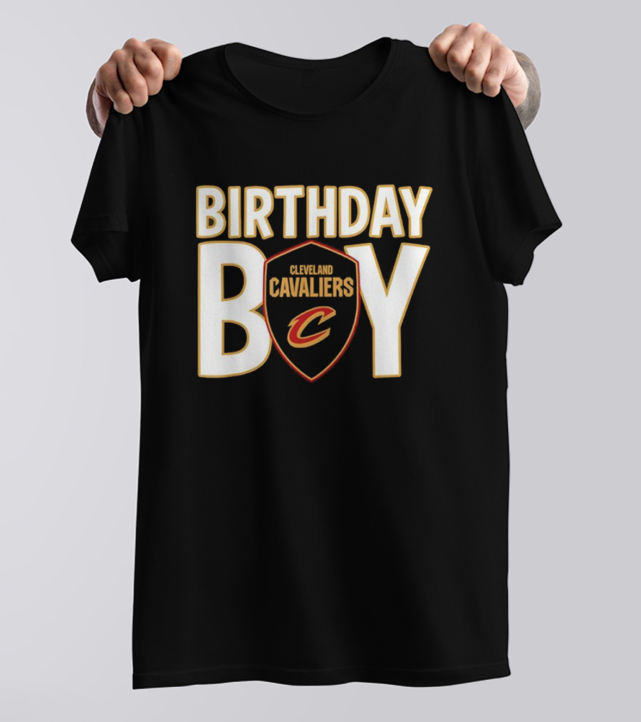 Cleveland Cavaliers NBA Birthday Boy Shield With C Logo T-Shirt