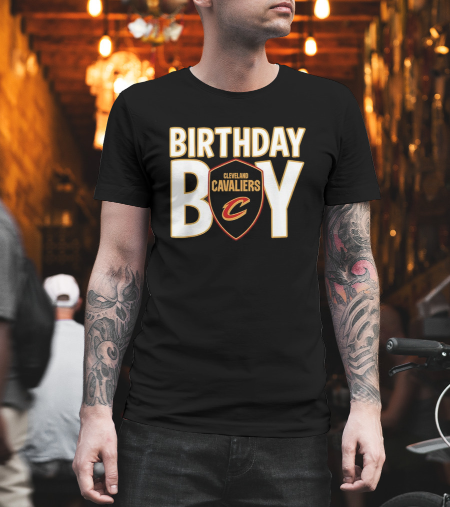 Cleveland Cavaliers NBA Birthday Boy Shield With C Logo T-Shirt