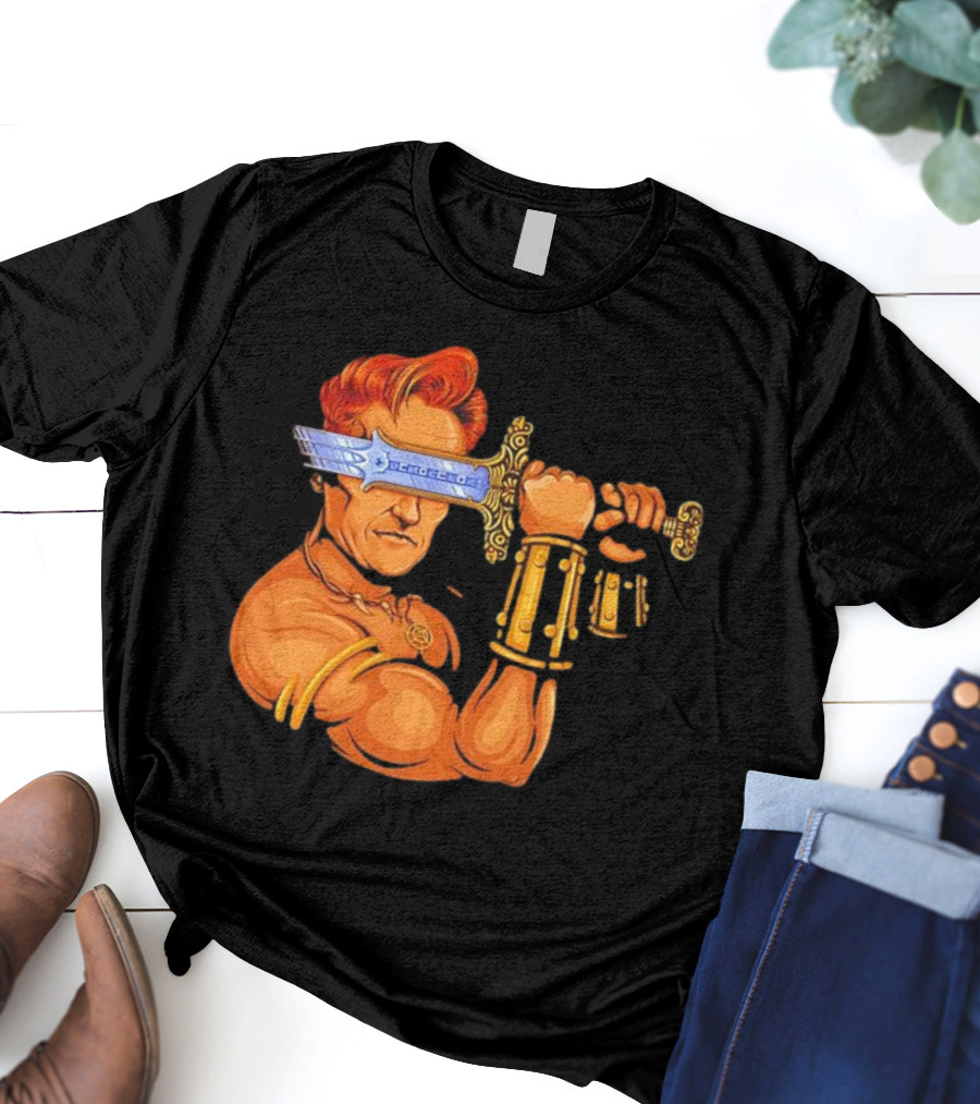 Conan O'Brien Barbarian Parody Sword T-Shirt