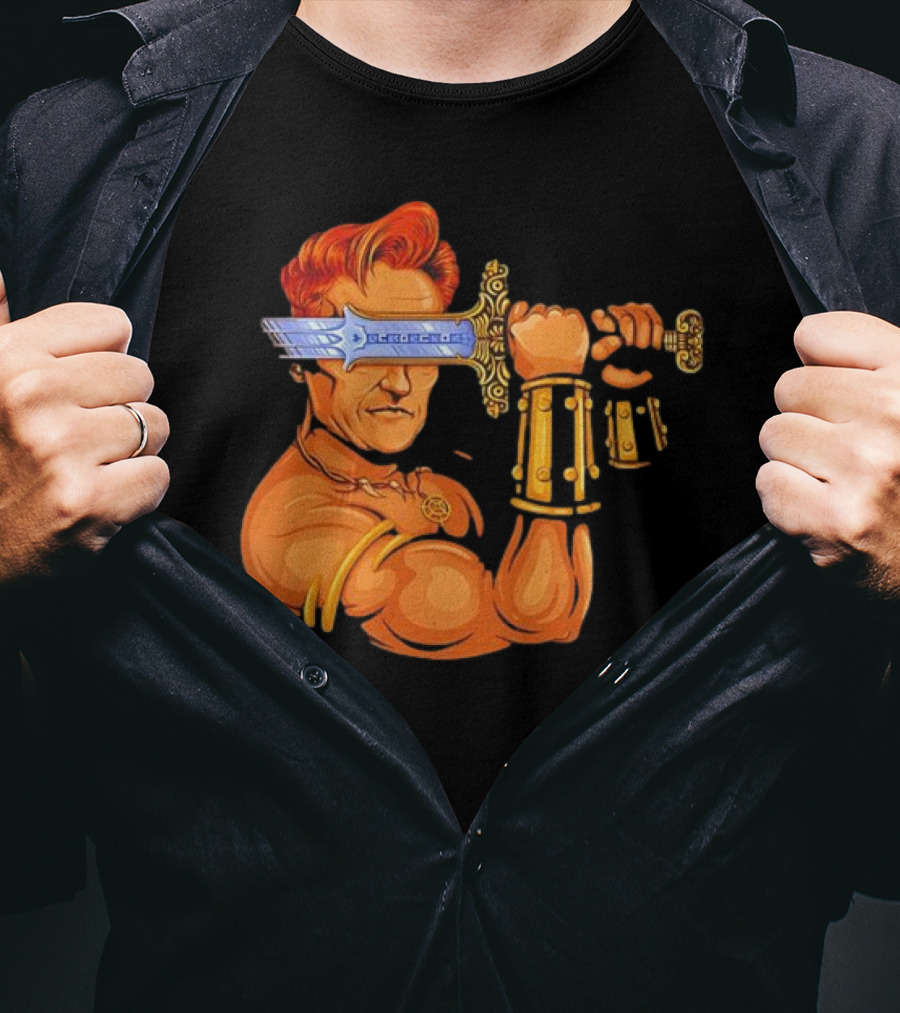 Conan O'Brien Barbarian Parody Sword T-Shirt